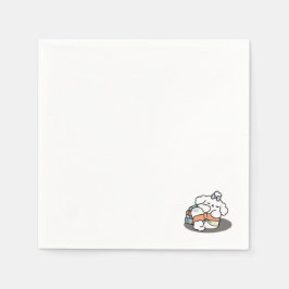 Boeken en blaffen - Schattige Sleepy Dog Reading D Servet