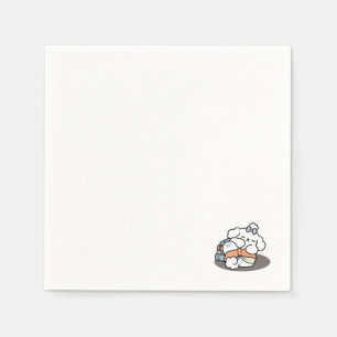 Boeken en blaffen - Schattige Sleepy Dog Reading D Servet