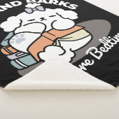 Boeken en blaffen - Schattige Sleepy Dog Reading D Sherpa Deken (3/4)