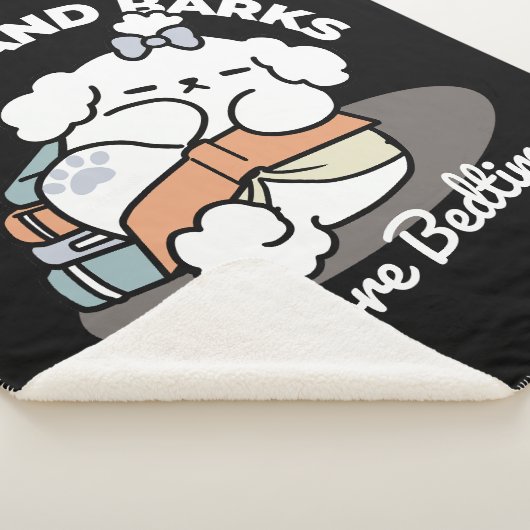 Boeken en blaffen - Schattige Sleepy Dog Reading D Sherpa Deken (3/4)