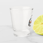 Boeken en blaffen - Schattige Sleepy Dog Reading D Shot Glas (Links)