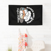 Boeken en blaffen - Schattige Sleepy Dog Reading D Spandoek (Insitu)