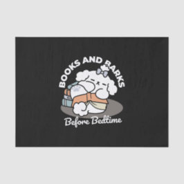 Boeken en blaffen - Schattige Sleepy Dog Reading D Tissuepapier