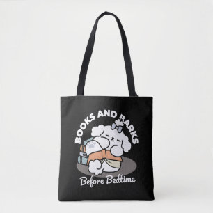 Boeken en blaffen - Schattige Sleepy Dog Reading D Tote Bag