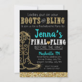 Boeken en Bling Country Western Nashville Party Kaart (Voorkant)