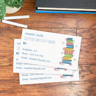 Boeken en Bloei Sub Onderwijs Standaard Visitekaar Visitekaartje