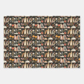 Boeken en bloemen cadeau Label Inpakpapier Vel (Voorkant 3)