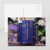 Boeken en bloemen (Camellia) Briefkaart (Voorkant / Achterkant)