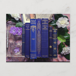 Boeken en bloemen (Camellia) Briefkaart