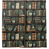 Boeken en bloemen Douchegordijn (Voorkant)