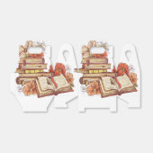 Boeken en bloemen gevel bedankdoosjes (Uitgevouwen)