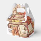Boeken en bloemen gevel bedankdoosjes (Voorkant Zijde)