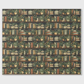 Boeken en Bloemen Inpakpapier (Vlak)