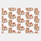 Boeken en bloemen inpakpapier vel (Voorkant)