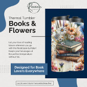 Boeken en Bloemen Thermische Tumbler Thermosbeker