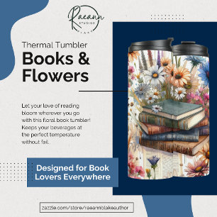 Boeken en Bloemen Thermische Tumbler Thermosbeker
