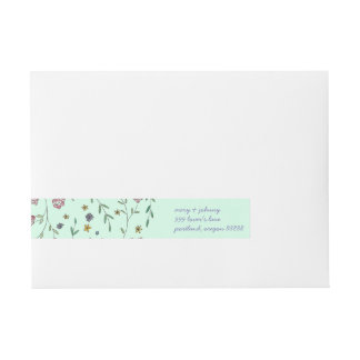 Boeken en bloesems Adresetiketten Adreslabel Wikkel