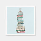 Boeken en bloesems Cocktail servetten (Voorkant)