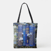 Boeken en bloesems tote bag (Achterkant)
