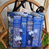 Boeken en bloesems tote bag