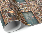 Boeken en boeken cadeaupapier (Rol Hoek)