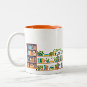 Boeken en Boekenkasten - voor een Directeur - Oran Tweekleurige Koffiemok