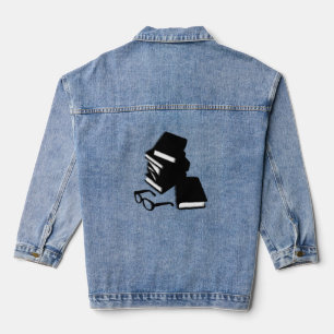 Boeken en bril denim jacket