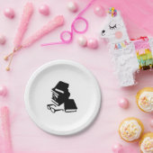 Boeken en bril papieren bordje (Feest)