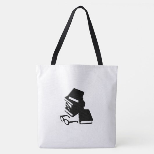 Boeken en brillen tote bag (Voorkant)
