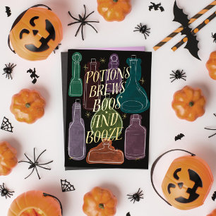 Boeken en brouwt goud folie feestdagenkaart