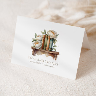 Boeken en brunch Baby shower Bedankt Card