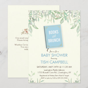 Boeken en Brunch Baby Shower Uitnodiging