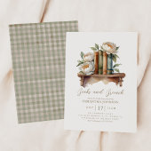 Boeken en brunch gezellige Baby shower uitnodiging