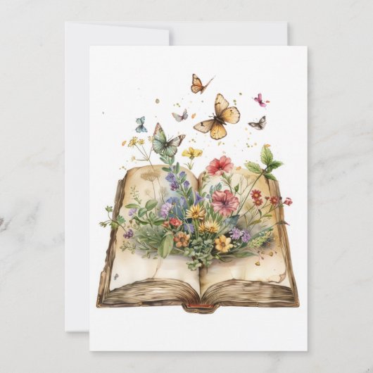 Boeken en Brunch Storybook Baby shower Invitation Kaart (Achterkant)