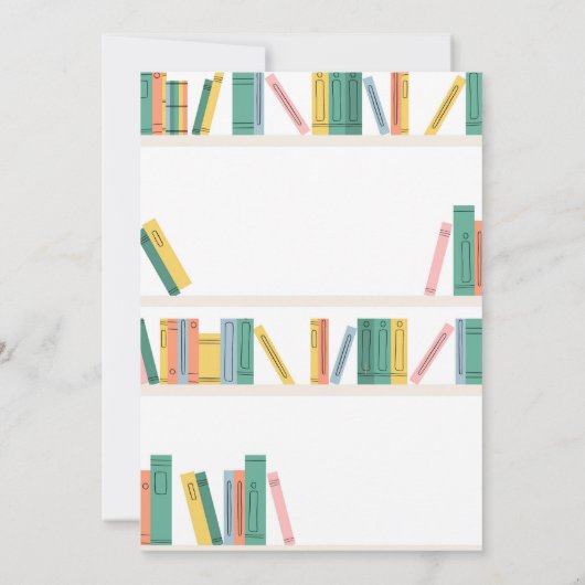 Boeken en Brunch Storybook Baby shower Kaart (Achterkant)