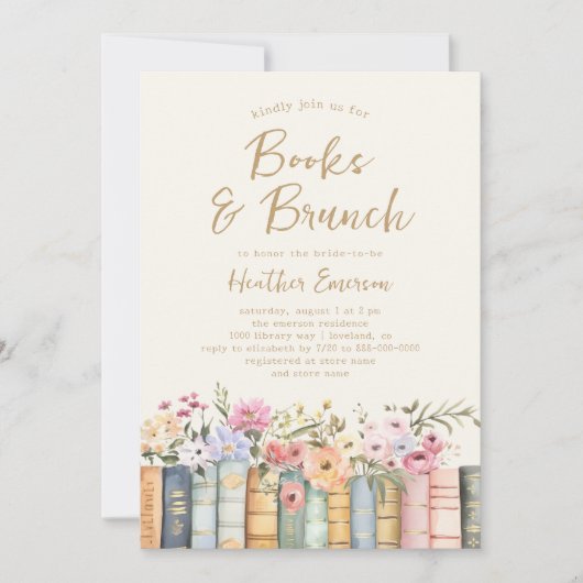 Boeken en Brunch Vrijgezellenfeest Kaart (Voorkant)