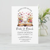 Boeken en Brunch Vrijgezellenfeest Kaart (Staand voorkant)