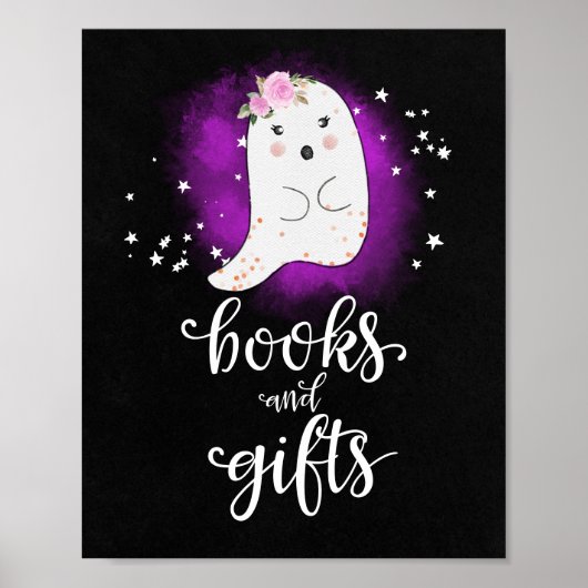 Boeken en cadeaubonnen voor halloween Baby shower Poster (Voorkant)