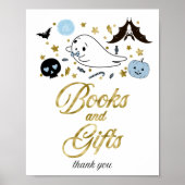 Boeken en cadeaubonnen voor halloween Baby shower Poster (Voorkant)