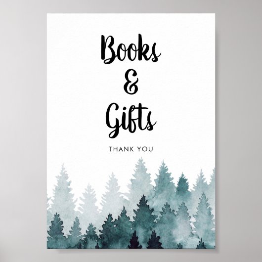 Boeken en cadeaubordje poster (Voorkant)
