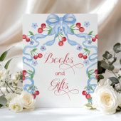 Boeken en cadeaus Cherry op de top Blue Bow Poster