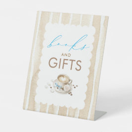 Boeken en Cadeaus Coffee Boy Baby Shower Tafelbord Reclamebord Met Voetstuk