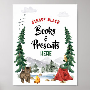 Boeken en cadeaus feestbord poster