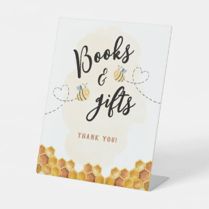Boeken en Cadeaus Honing Bij Baby Shower Reclamebord Met Voetstuk