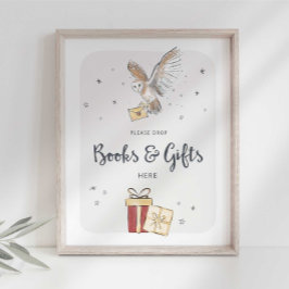 Boeken en cadeaus toverfeest bord poster