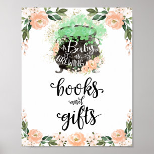 Boeken en cadeautjes Baby shower voor meisjes Poster