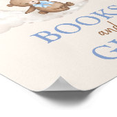 Boeken en cadeautjes Moon Teddy Bear Blue Brown-ba Poster (Hoek)