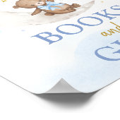 Boeken en cadeautjes Moon Teddy Bear Blue Gold-bal Poster (Hoek)