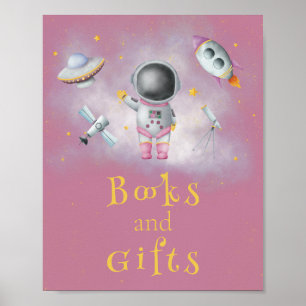 Boeken en cadeautjes ruimtesastronaut meisjes ster poster