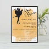 Boeken en drank Dames Night Halloween Uitnodigen Kaart (Staand voorkant)
